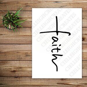 *2 for $20* Faith Cross vinyl decal sticker Handcrafted